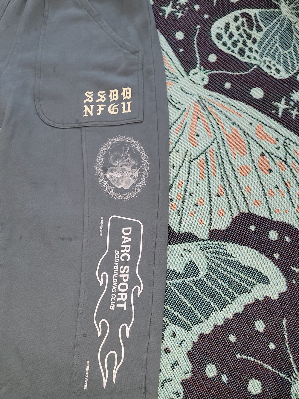 Darc Sport Wide Leg Graphic Sweatpants in Gray - Picture 3 of 5